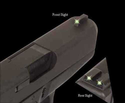 Truglo Brite-Site Tritium Sight Fits Low for Glock 17 17L 19 22 23 24 26 27 33 34 35 38 39 Green TG231G1